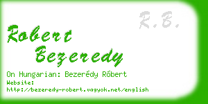 robert bezeredy business card