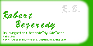 robert bezeredy business card